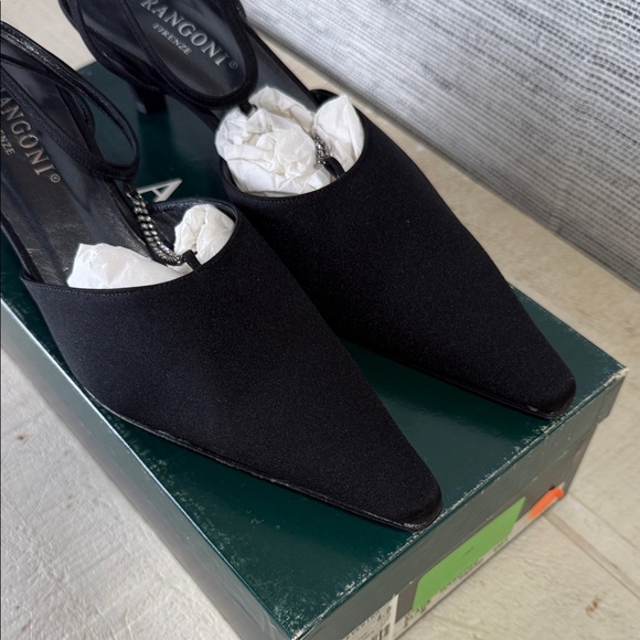 NWT Rangoni Women's Black Pointed Slingback Heels w Box - Picture 5 of 8